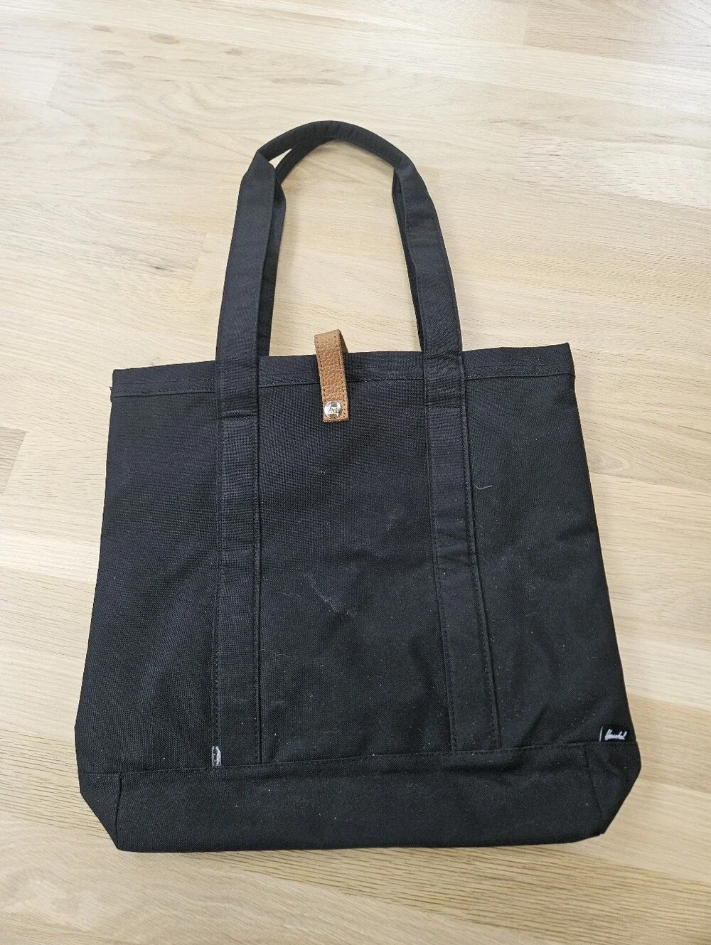 Herschel Supply Co Plus Canvas Tote Bag Laptop Tablet Black